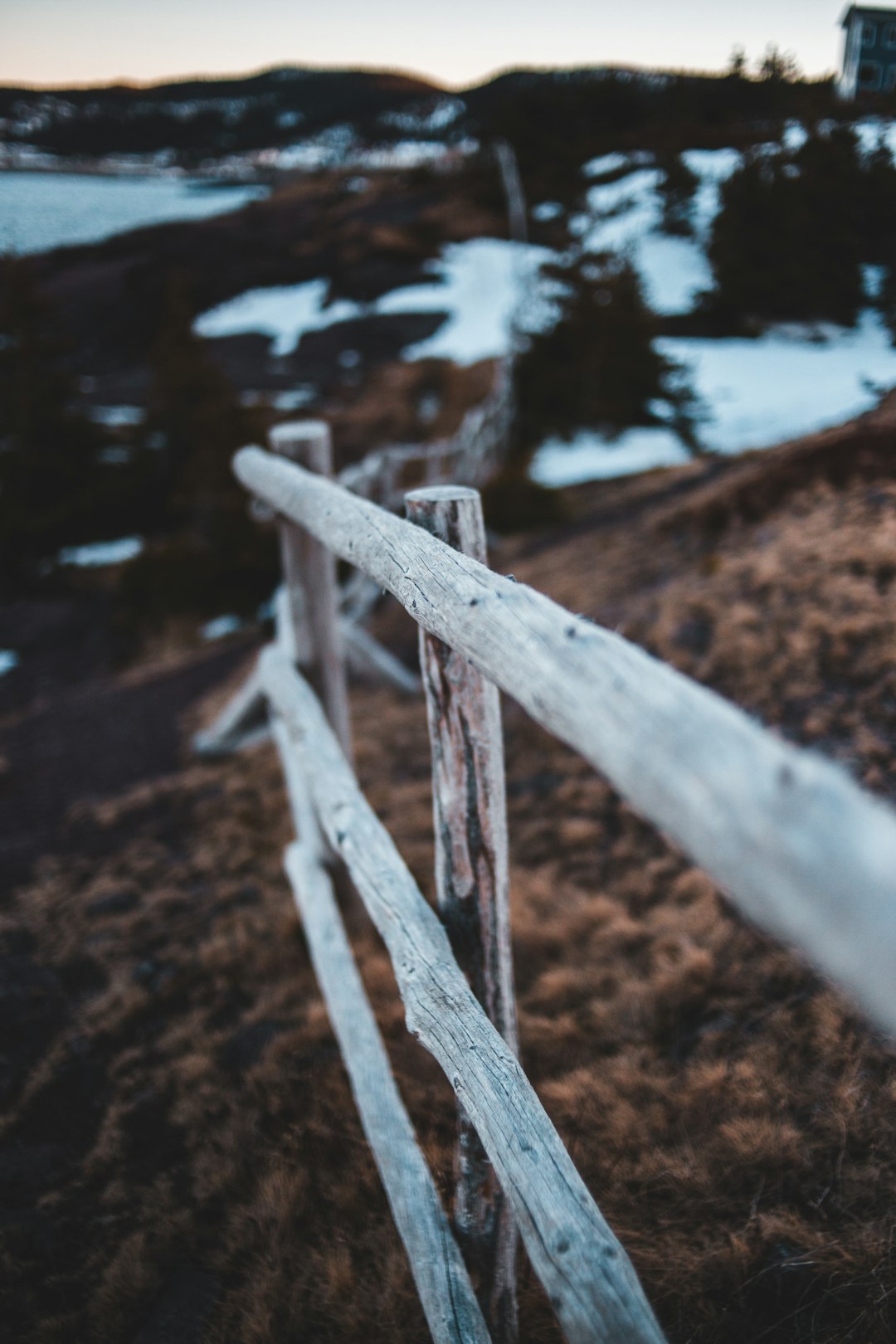 white wooden fence near body of water during daytime