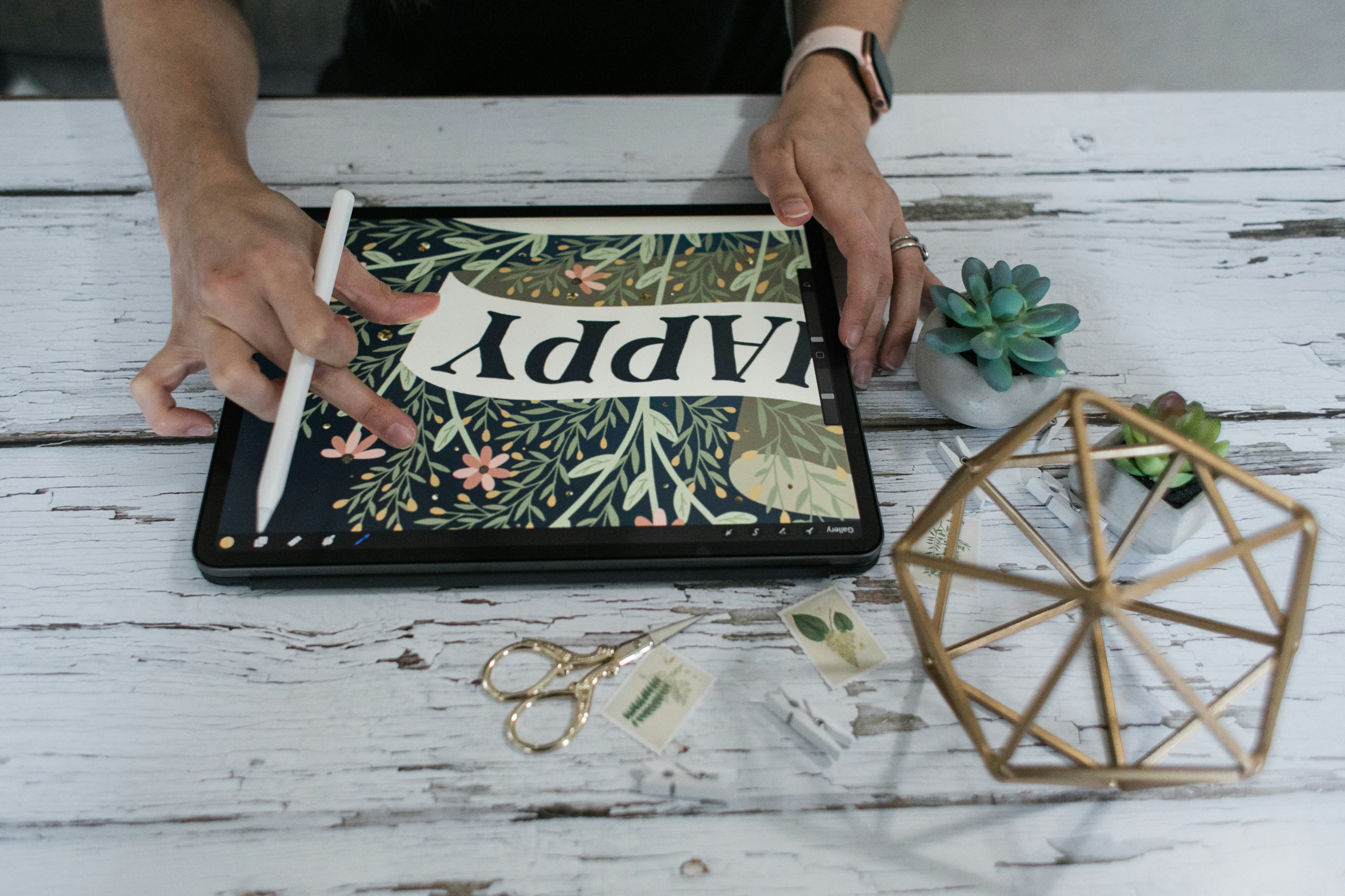 Happy diverse family using AI technology on tablet to search for their perfect home