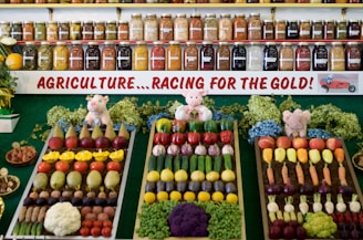 High-quality, value-added agricultural products on display.