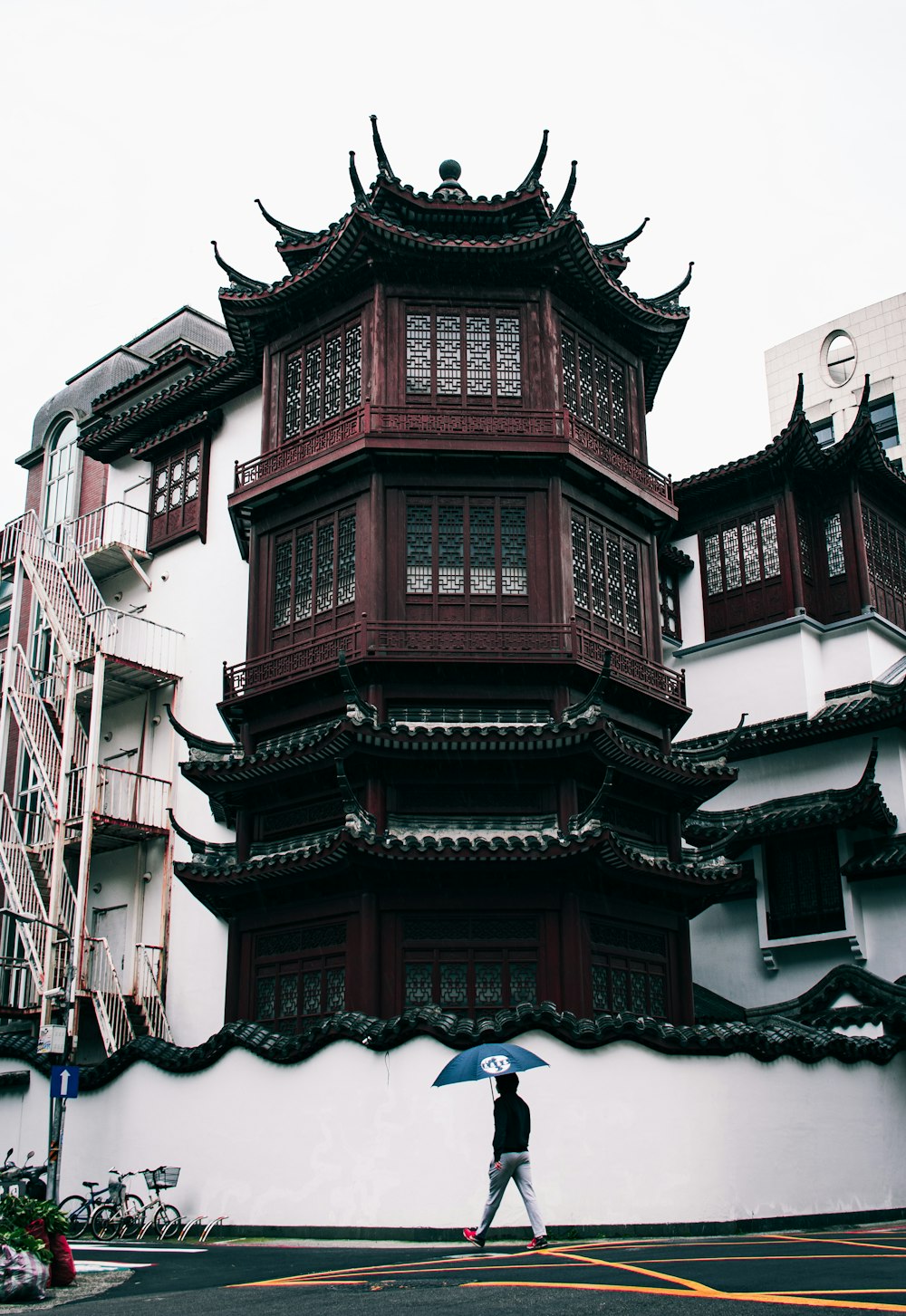 red and white concrete building