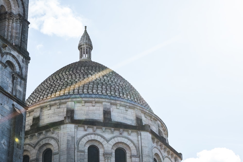 blue and white dome building