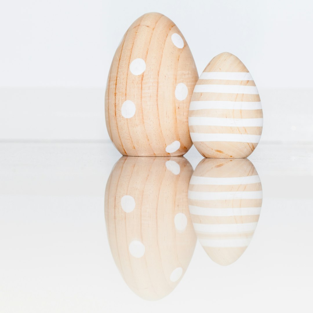 brown wooden egg shaped decor