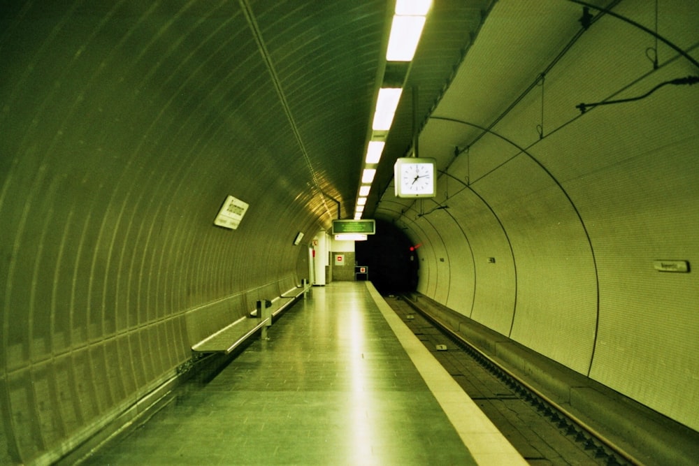 white and black train station