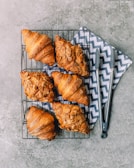 brown bread on blue and white checkered paper