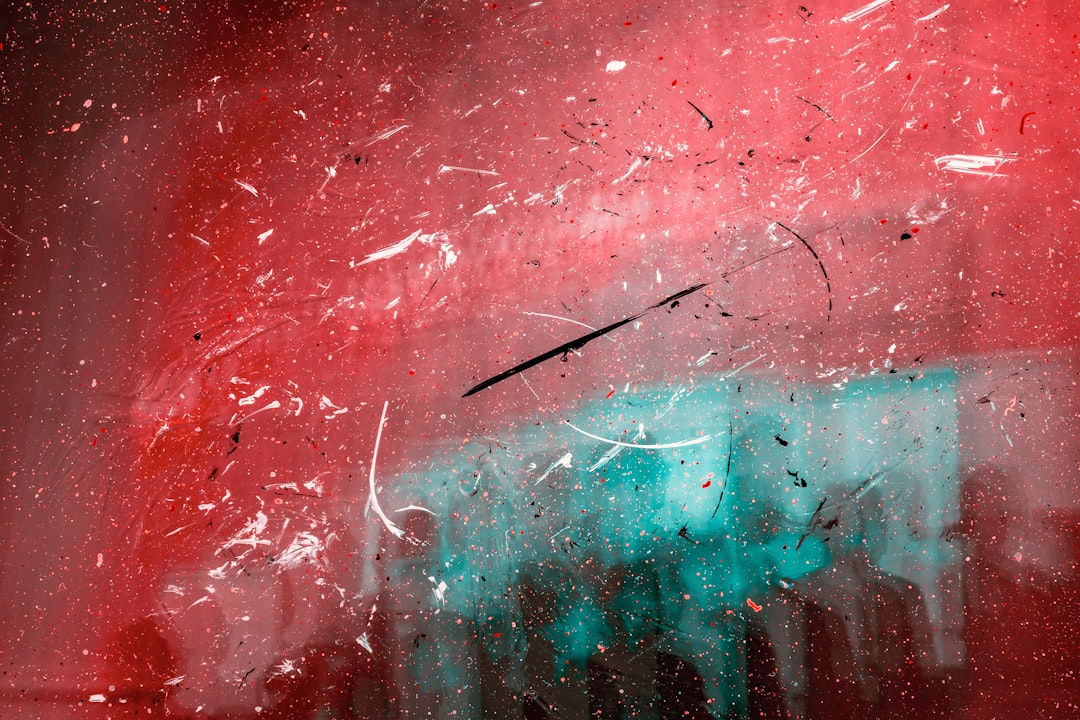 red and white abstract painting