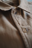 Close-up of textured fabric details on a modern men's shirt.