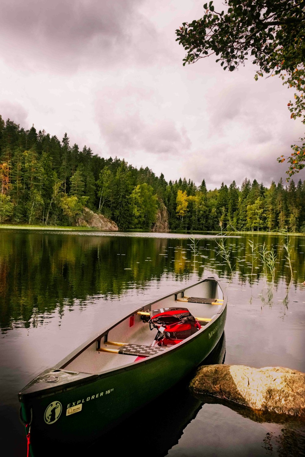 red and white boat on lake during daytime