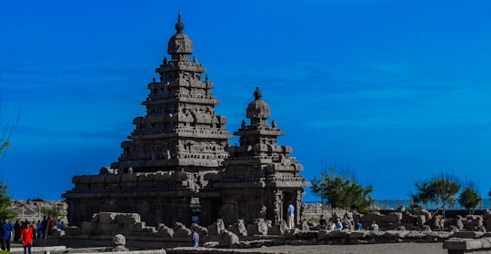 people walking near gray concrete building during daytime in Shore Temple India