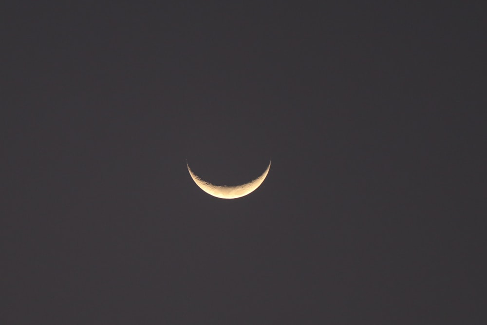 crescent moon in the sky