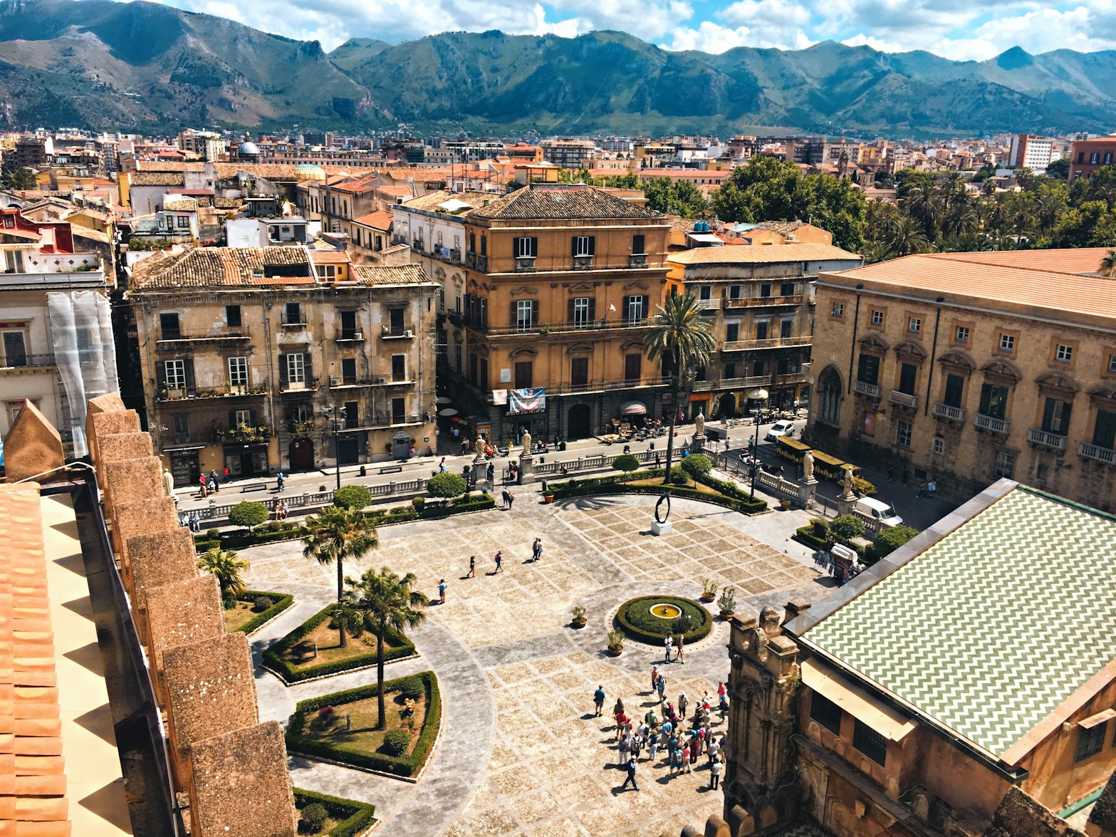 a square in palermo, Italy