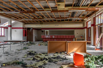 A friendly restoration expert assessing water damage inside a cozy living room bathed in natural light.