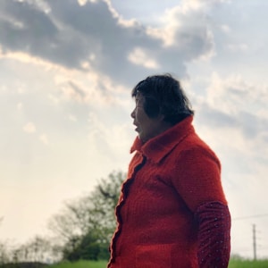 Red Buttoned Coat