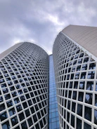 low angle photography of high rise building