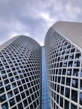 low angle photography of high rise building