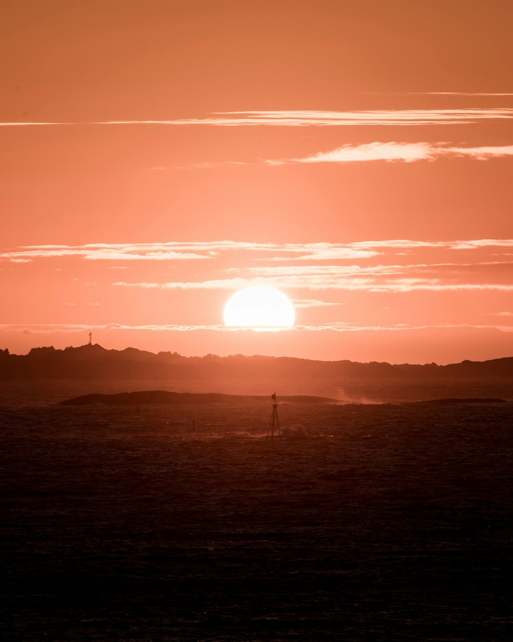 sun over the clouds during sunset