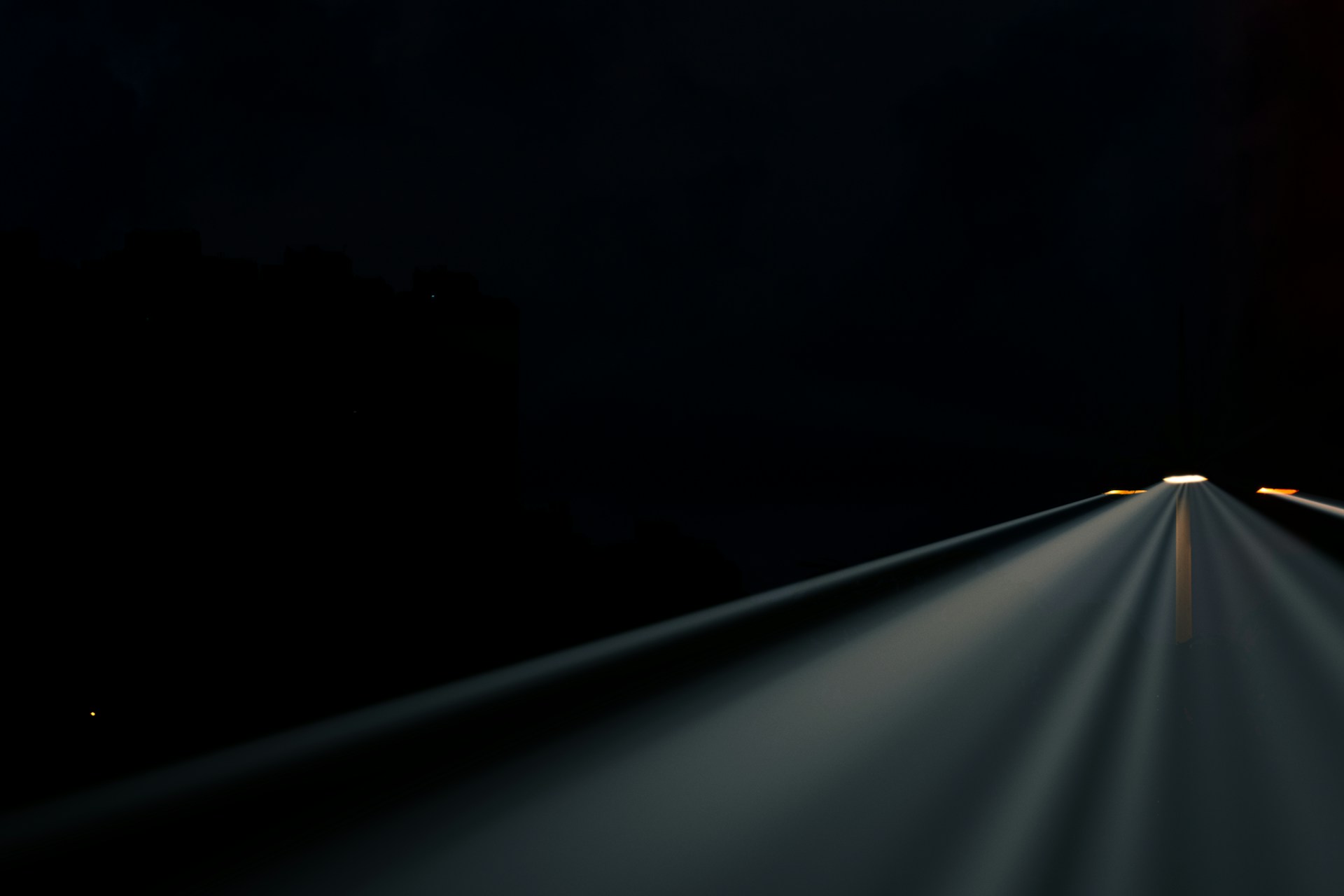 white light in dark room