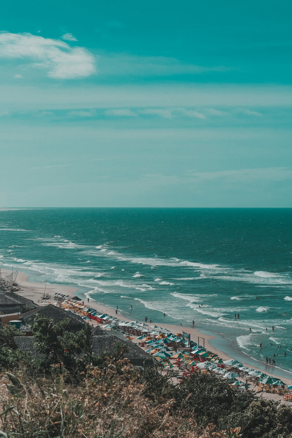 aerial view of beach during daytime