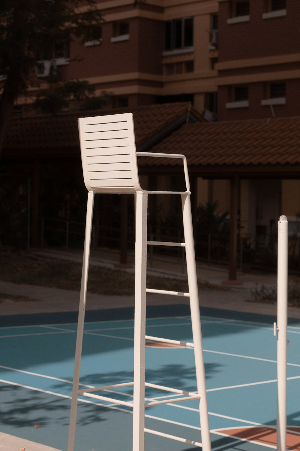 white and blue swimming pool