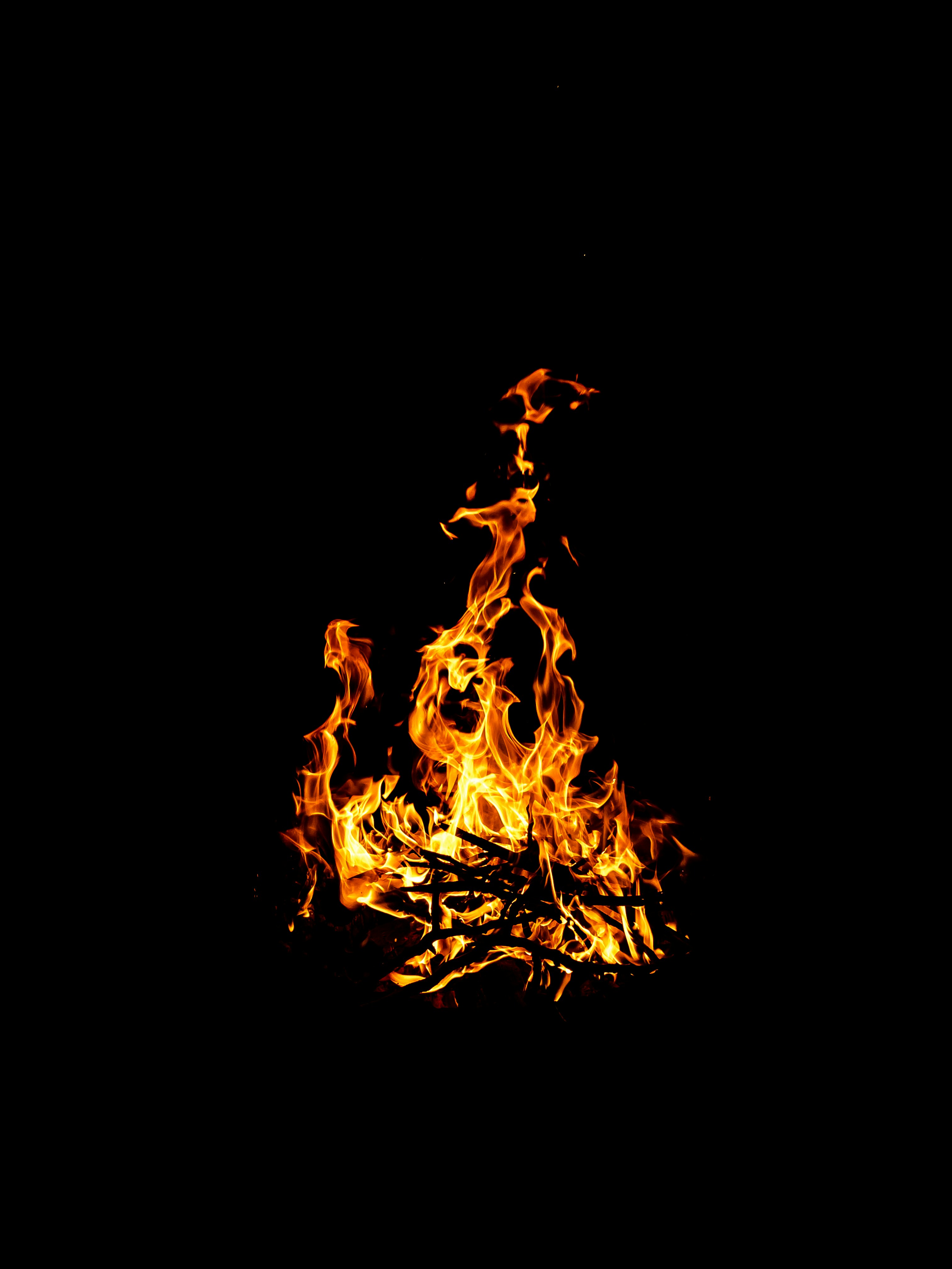Orange Fire In Black Background Photo Free Fire Image On Unsplash