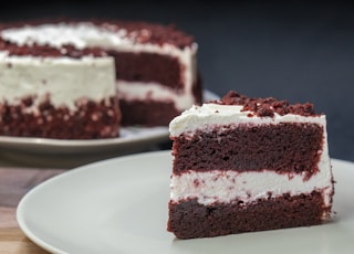 sliced cake on white ceramic plate