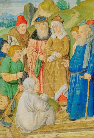 A medieval fantasy religious gathering at the Commanderie d'Arville with players in period costumes.