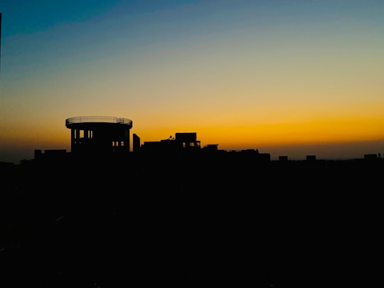 silhouette of building during sunset in Bengaluru India