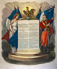 man in red robe holding book painting