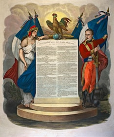man in red robe holding book painting