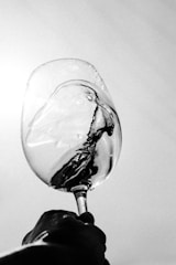 clear wine glass with water