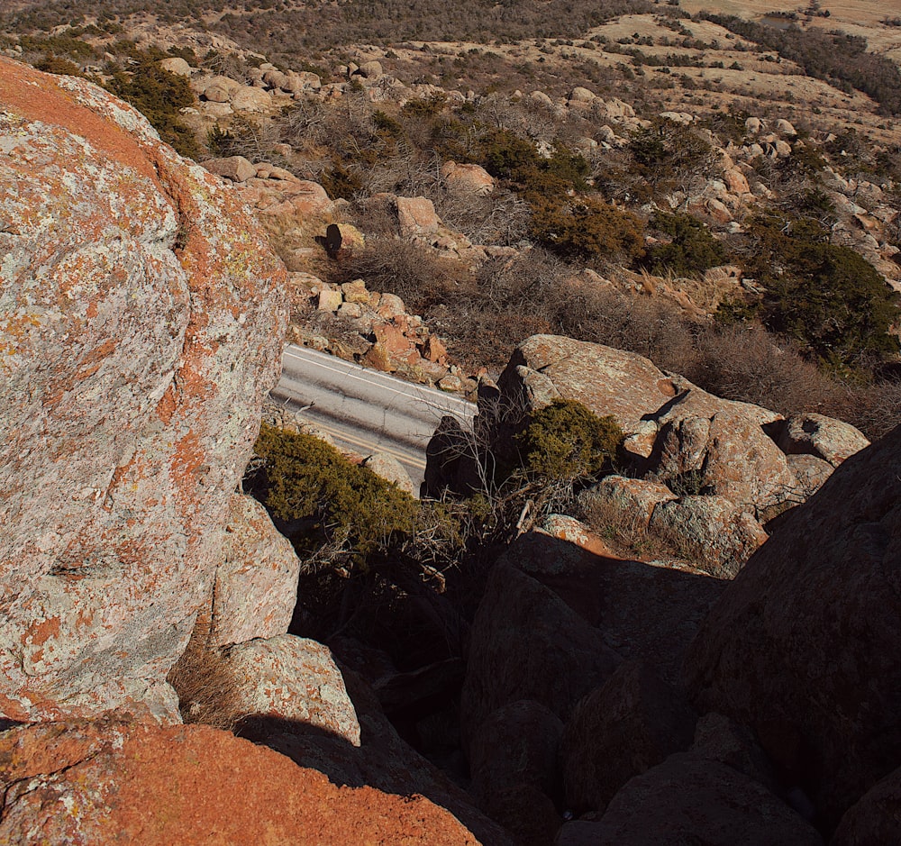 brown and gray rock formation