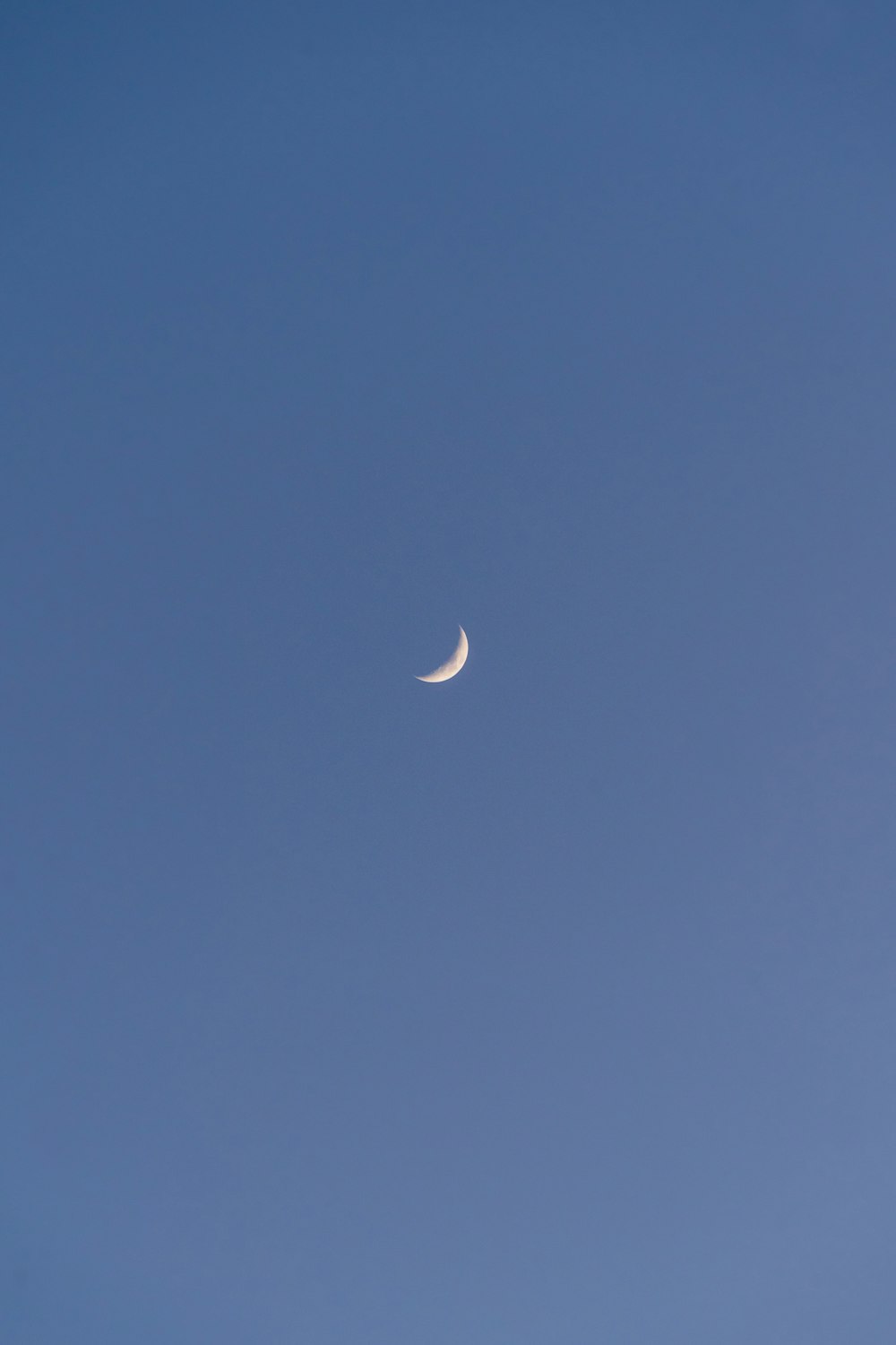 half moon in the sky