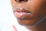 A close-up of a product being showcased by an influencer.