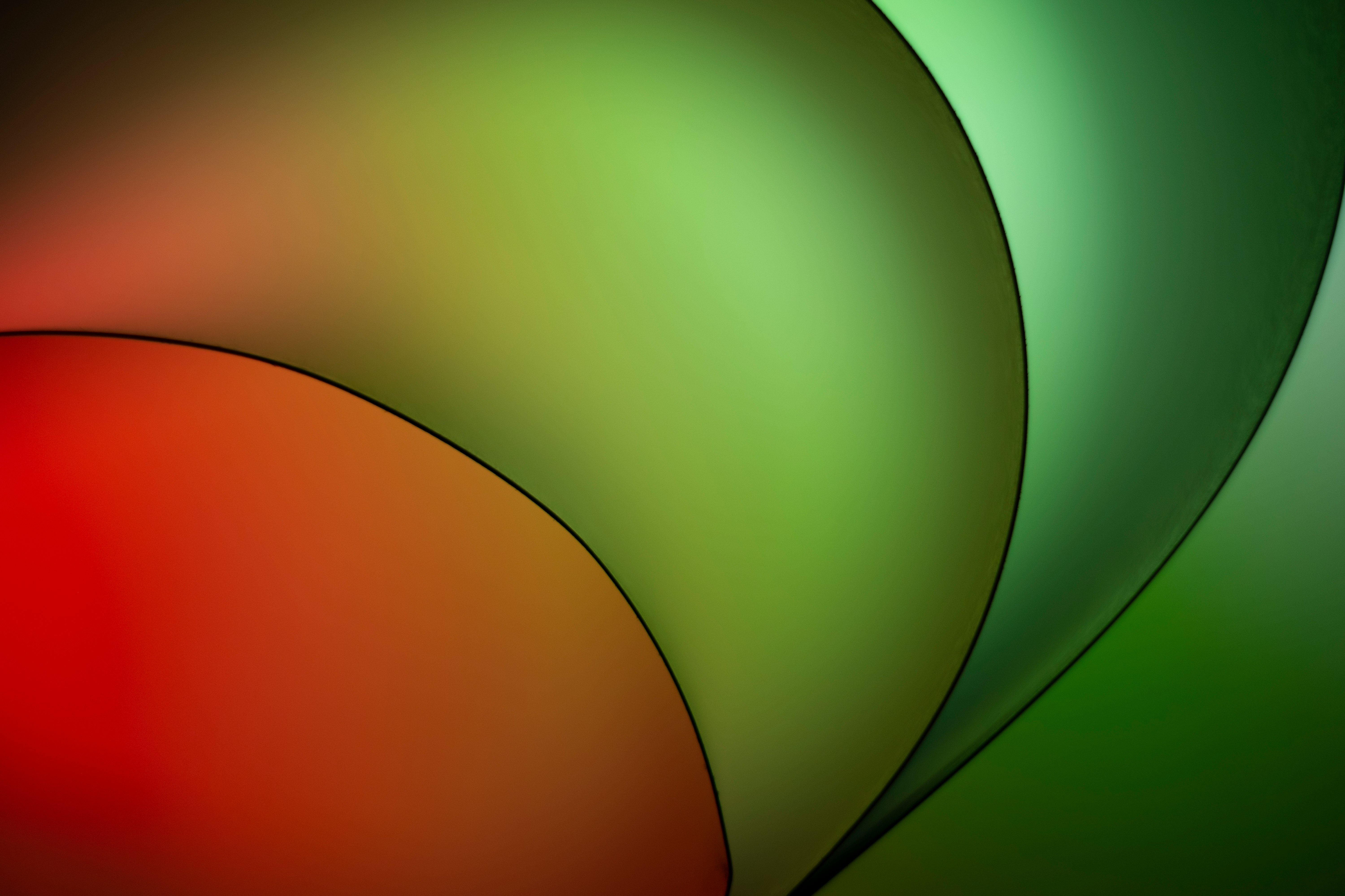 green and orange round illustration