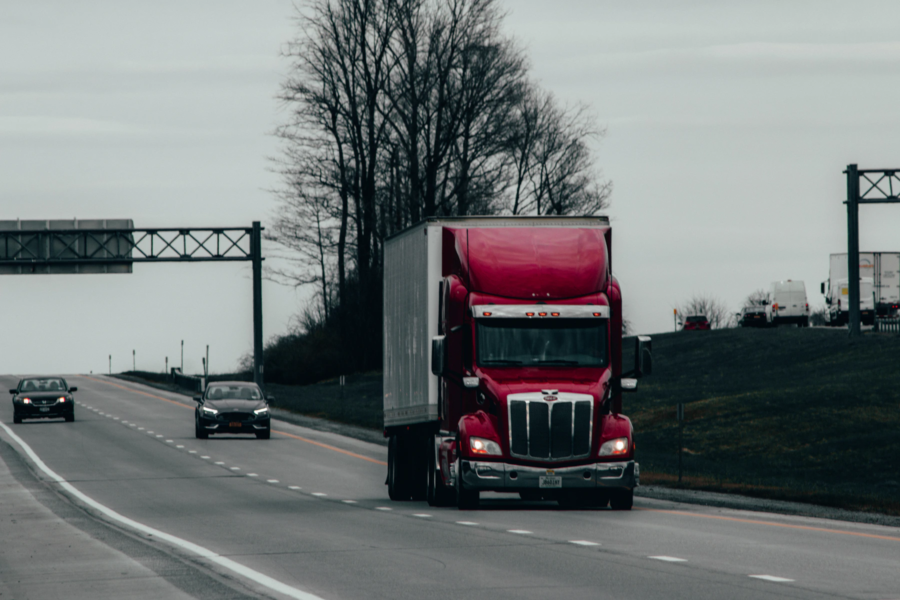 Truck on a highway