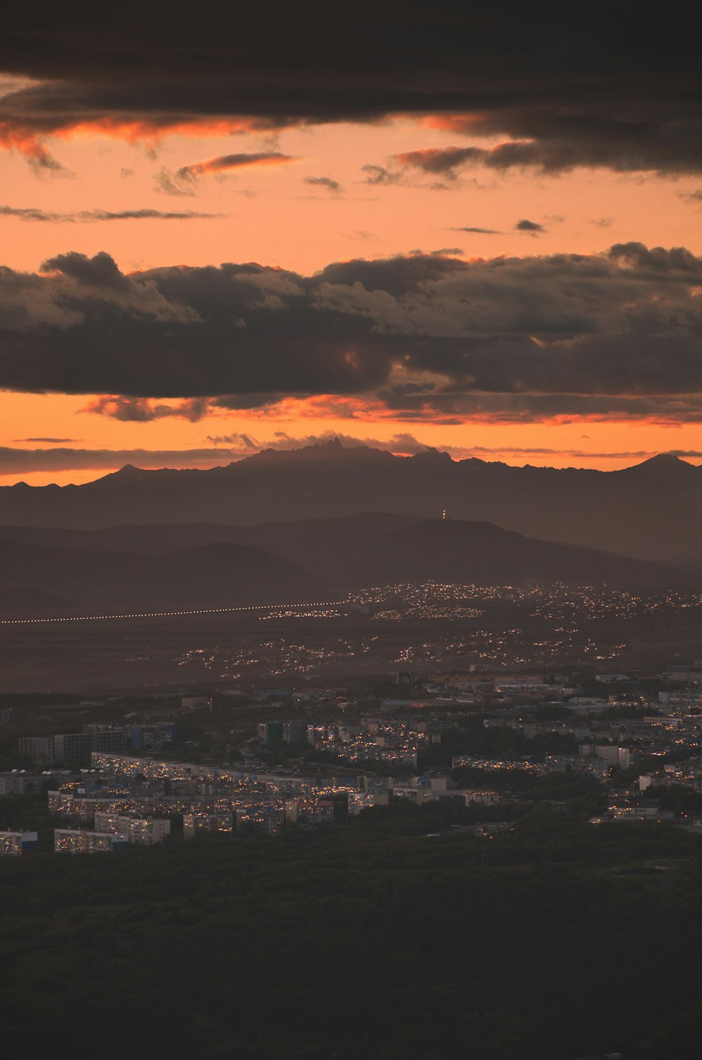 Vue aérienne de la ville pendant la journée