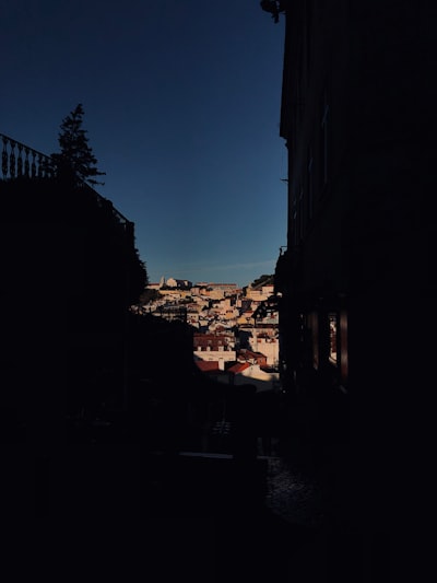 houses near river during night time