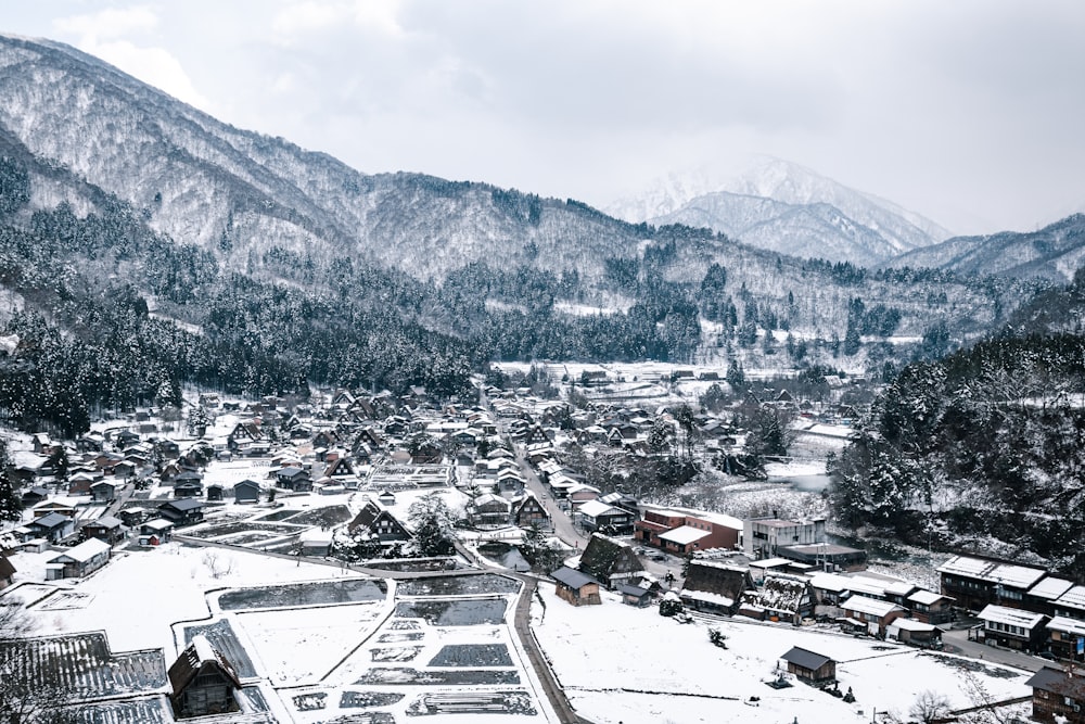 houses near mountain during daytime