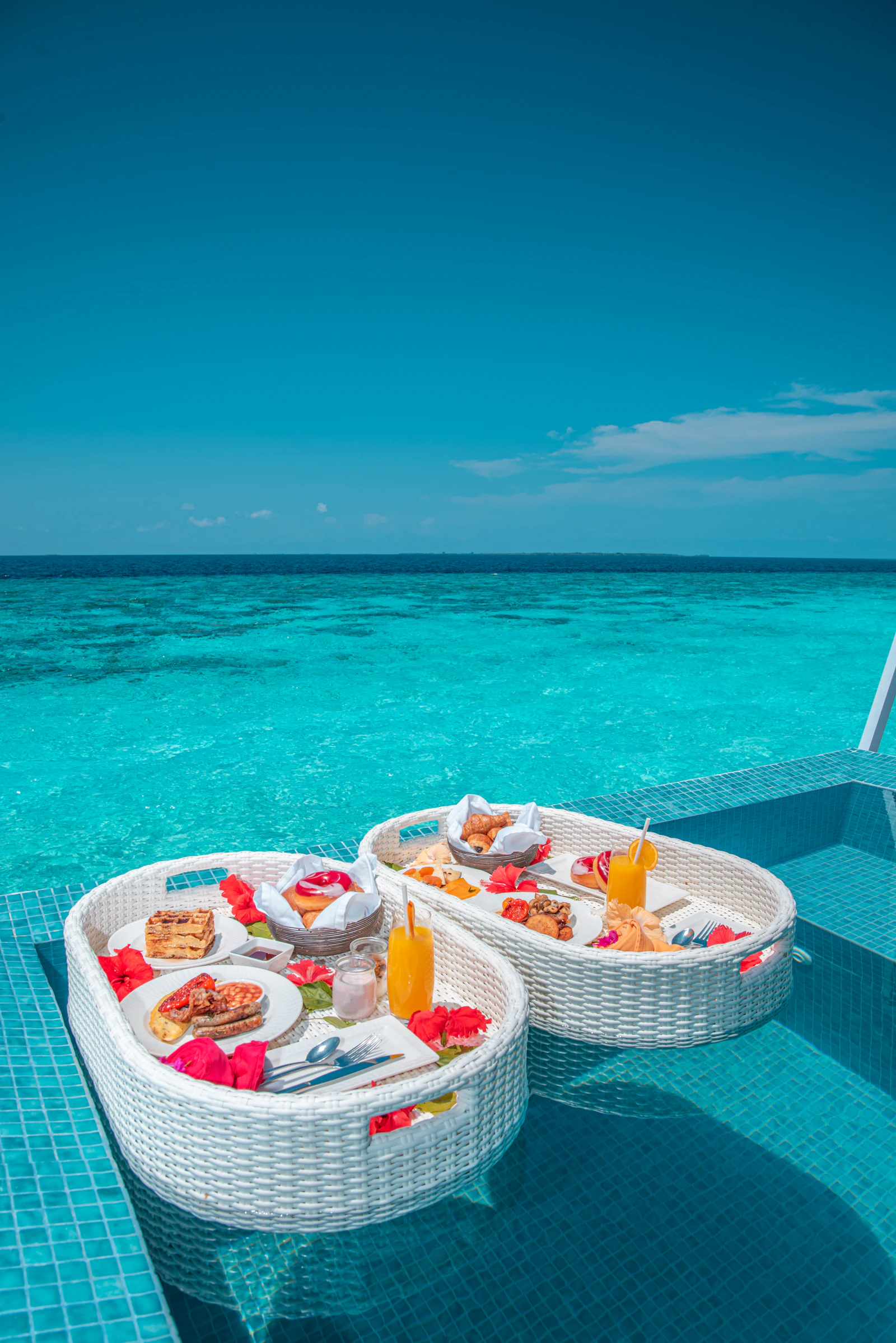 Turquoise lagoon and tropical coast of Mauritius