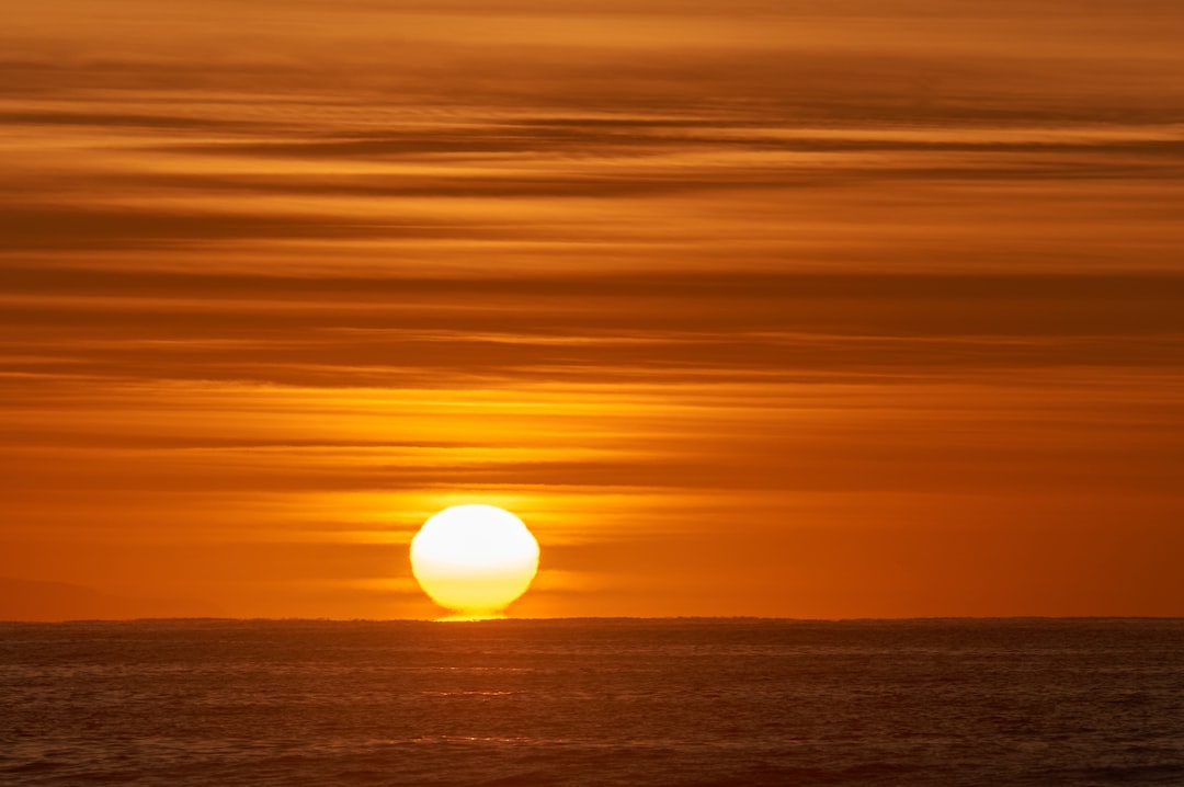 sun setting over the sea