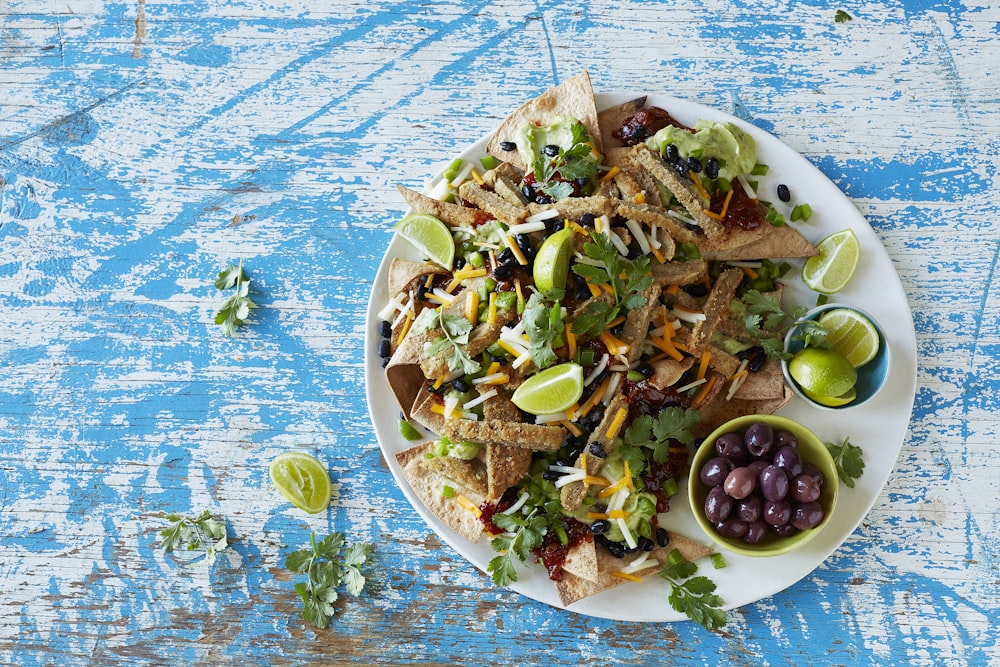 vegetable salad on white ceramic plate