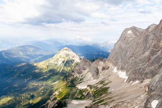 green and gray mountains under white clouds during daytime in Treppe ins Nichts Austria