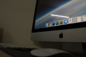 An overhead view of a digital workspace with various productivity apps open.