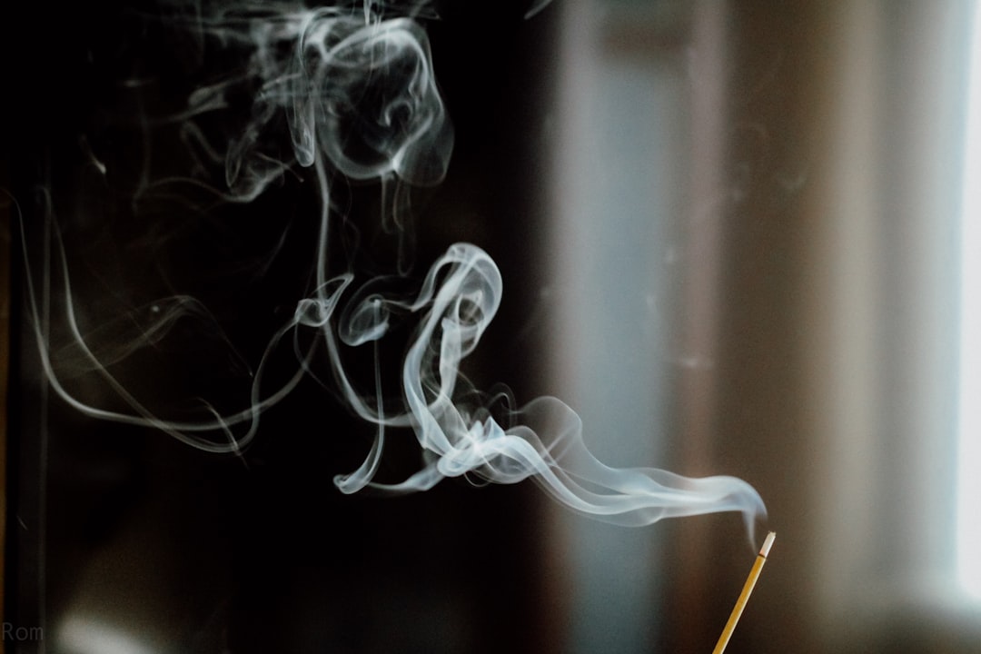 white smoke on white background, Meditation
