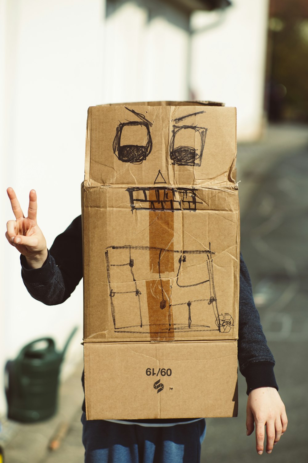 person holding brown cardboard box