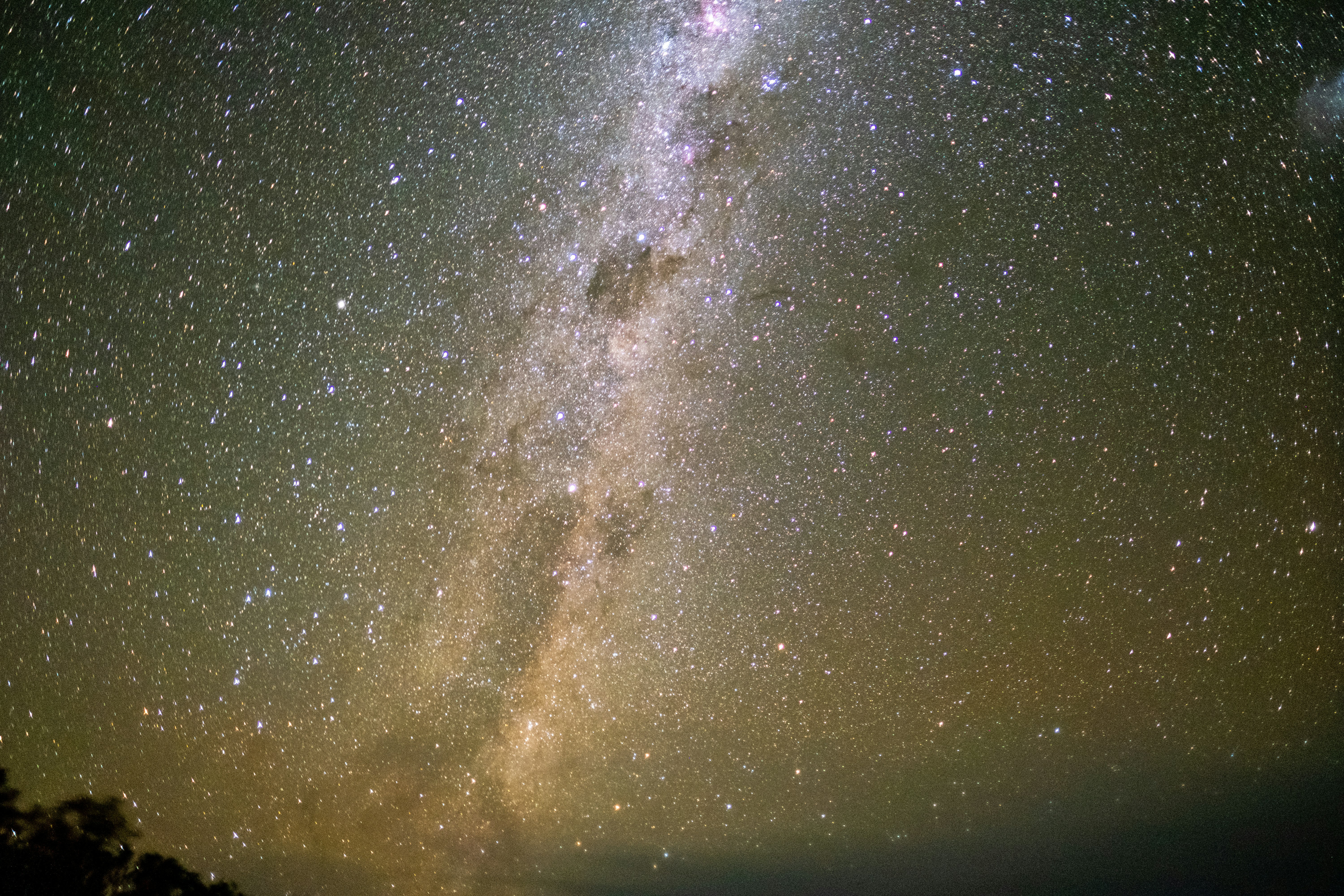 white stars in the sky