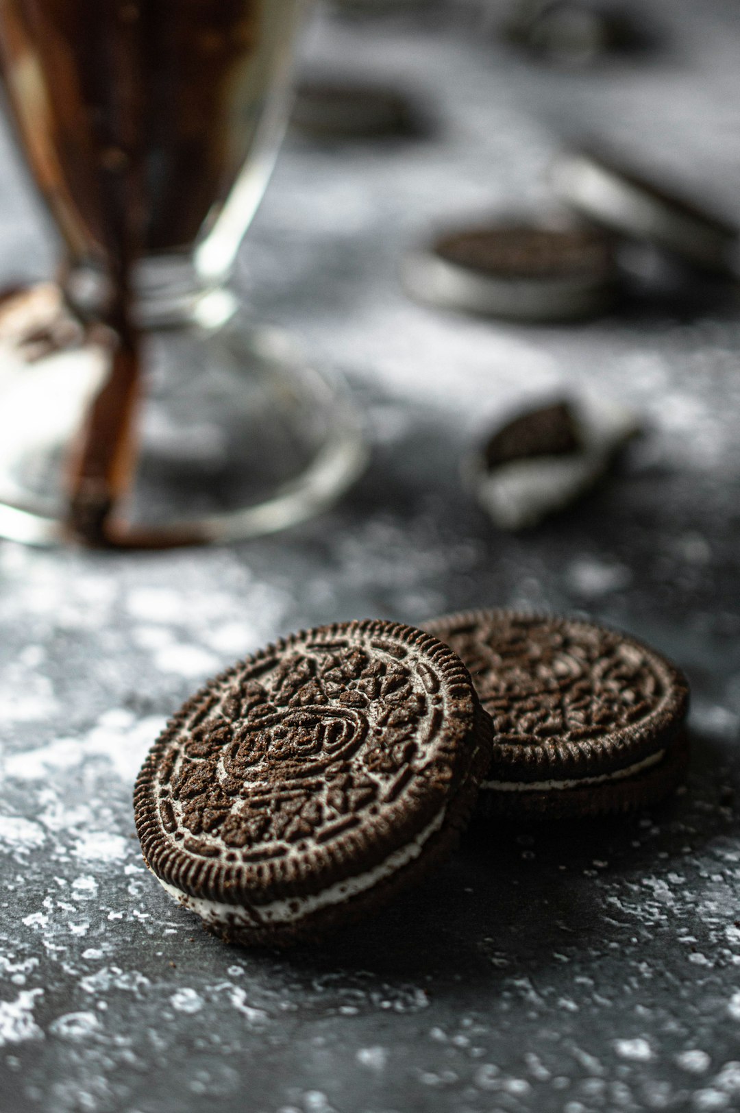 brown round cookie on brown wooden table