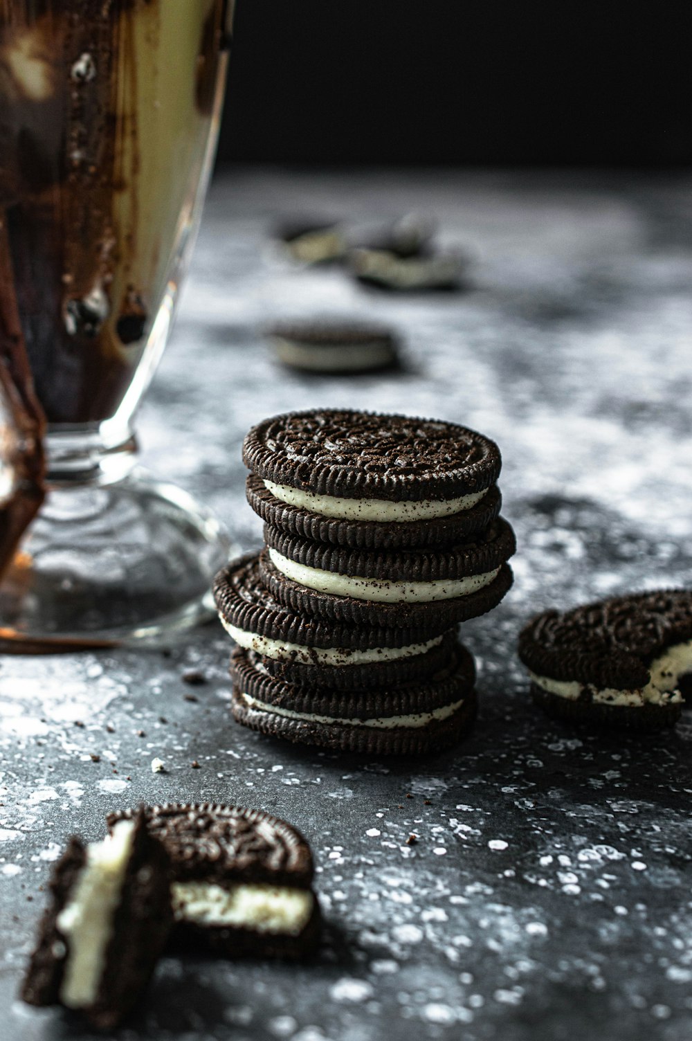 brown cookies on white table