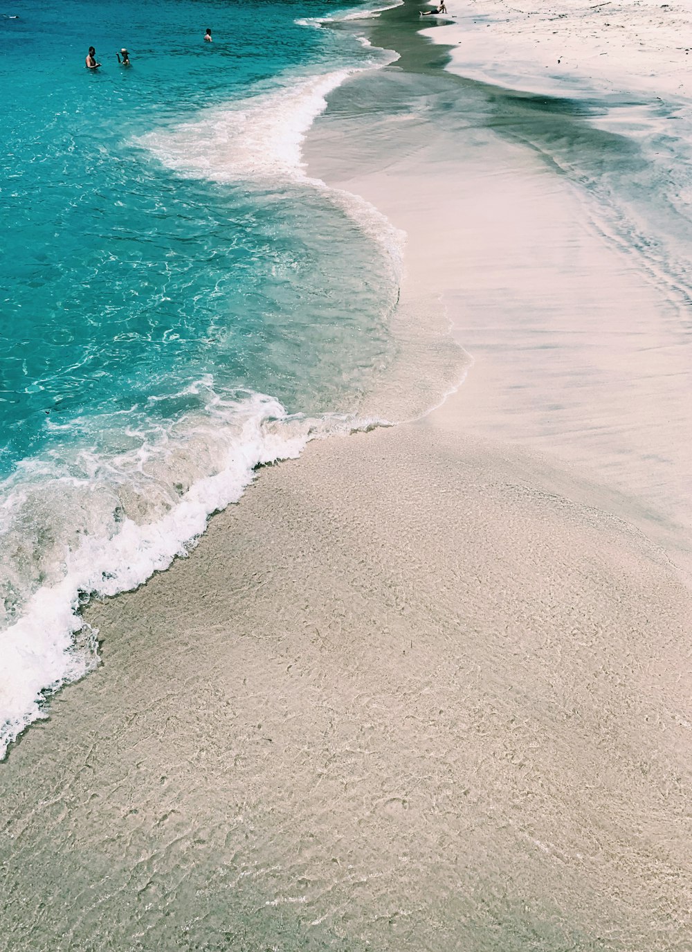 aerial view of ocean waves