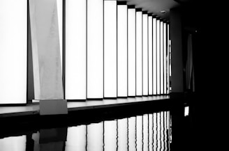 white window blinds on window