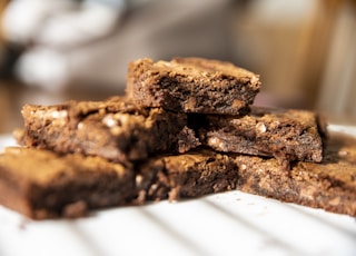 brown cookies on white paper